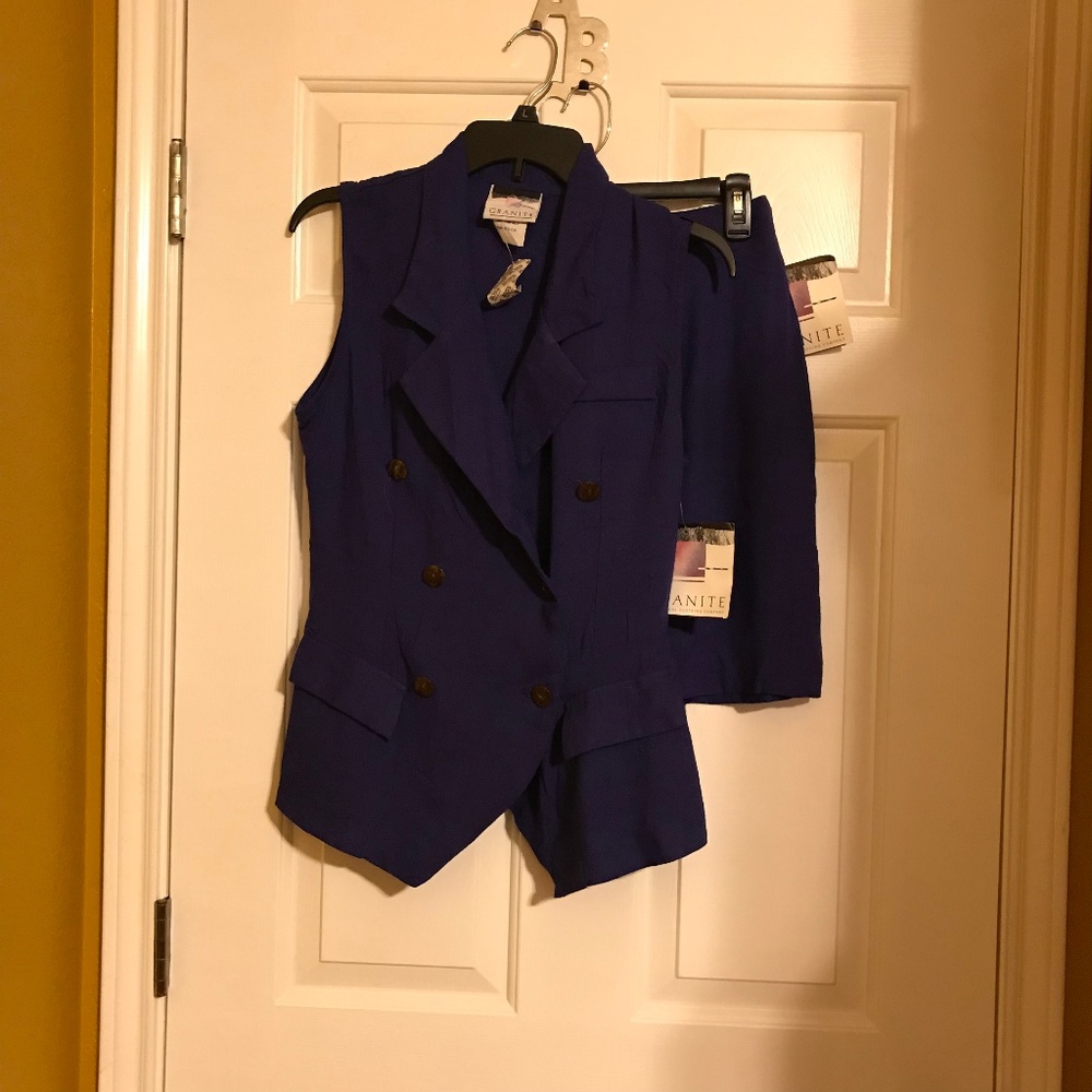 Granite Violet 2-pc Sleeveless Suit Size 9/10 NWT